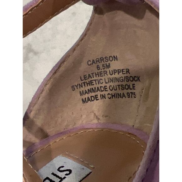 Steve Madden Women’s Carrson Leather Heeled Sandal Size 6.5 Purple Party Fairy - Picture 6 of 7